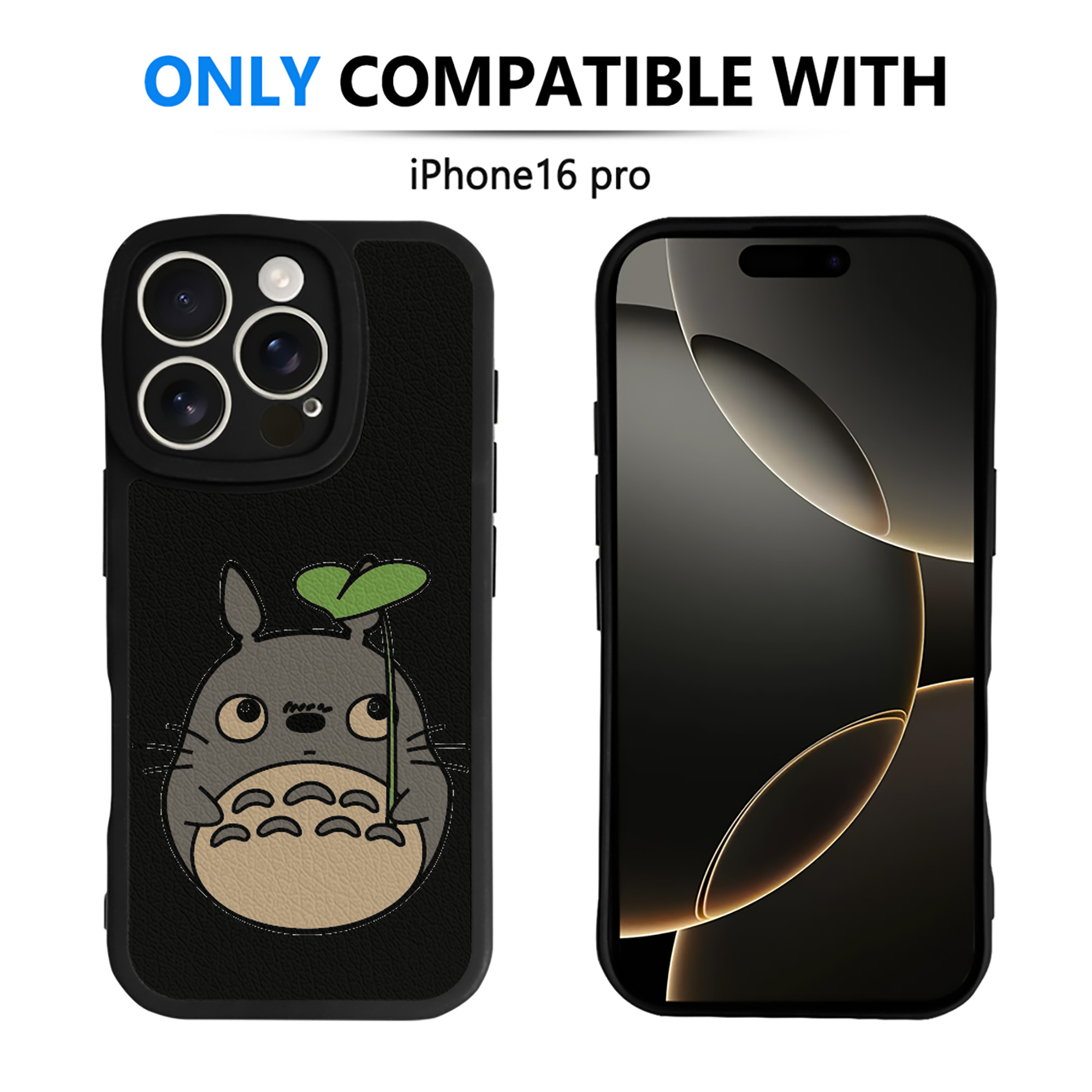 （画像用） となりのトトロ 草壁メイ 草壁サツキ My Neighbor Totoro Satsuki Kusakabe Mei Kusakabe 【iPhone 16シリーズ対応】シリコンスマホケース（レザー調） 材質：シリコン